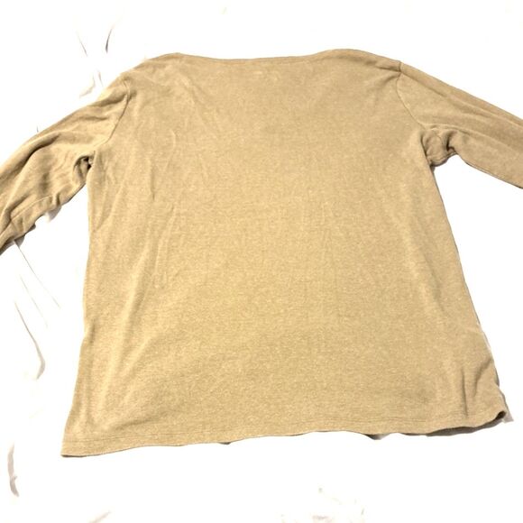 Women’s Eddie Bauer Long Sleeve Yellow -Gold V-Neck T Shirt - Picture 7 of 9